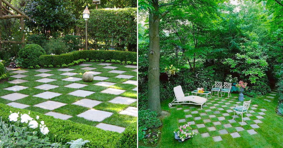 In this garden, the grass grows in a betana, but you also have to see the rest: 9 great ideas for a garden with concrete and stone slabs – Home