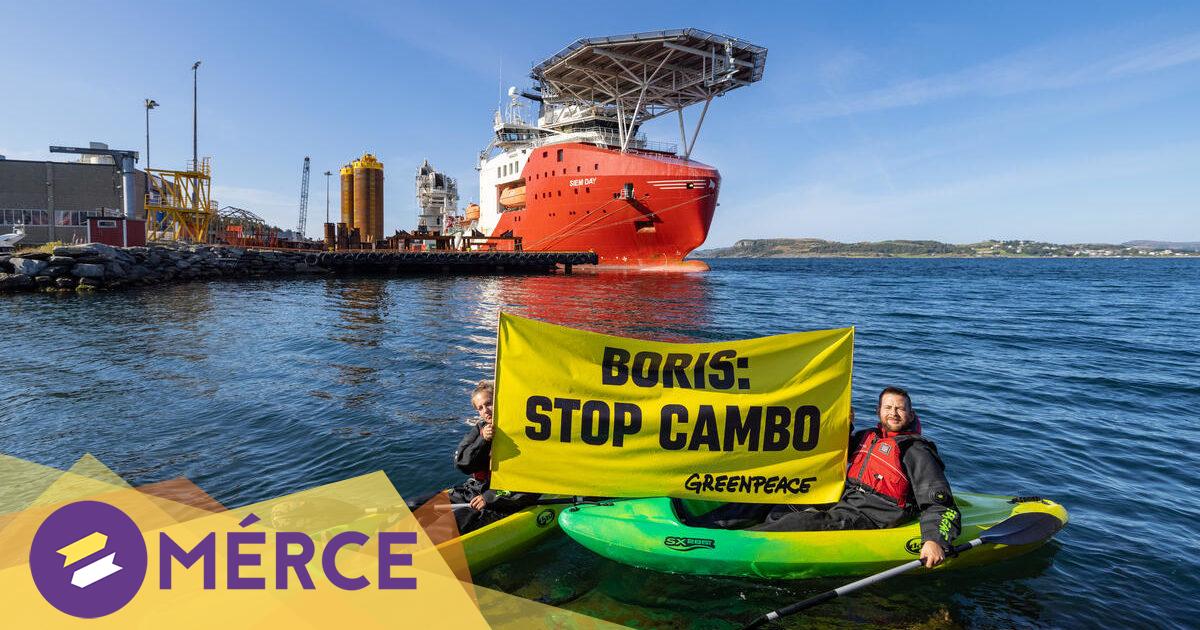 The start of oil production in a British offshore oil field is postponed after the Greenpeace move